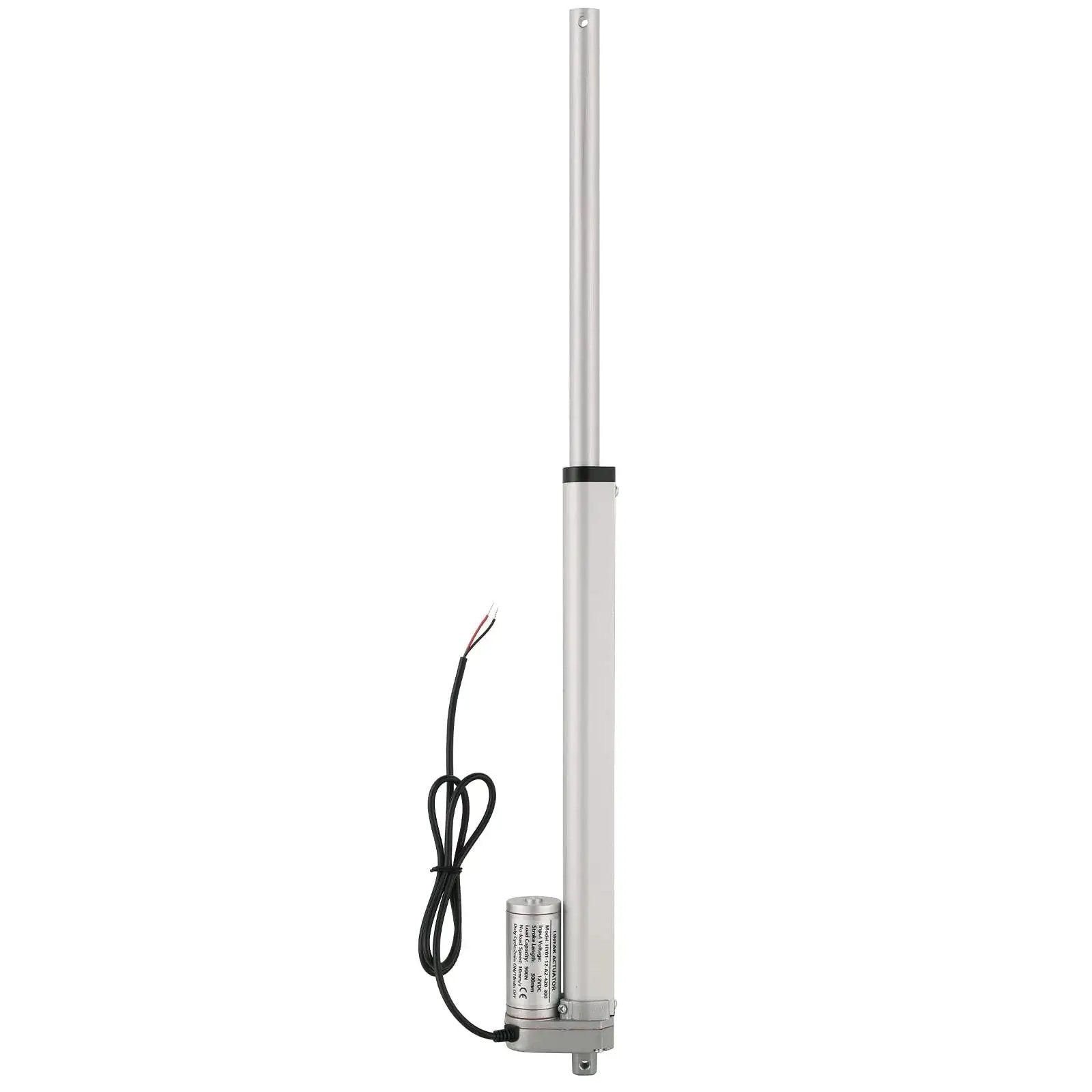 Heavy Duty 12V Electric Linear Actuator With 300mm Stroke And Mounting Bracket, 900N Max Lift, aluminum construction, front view