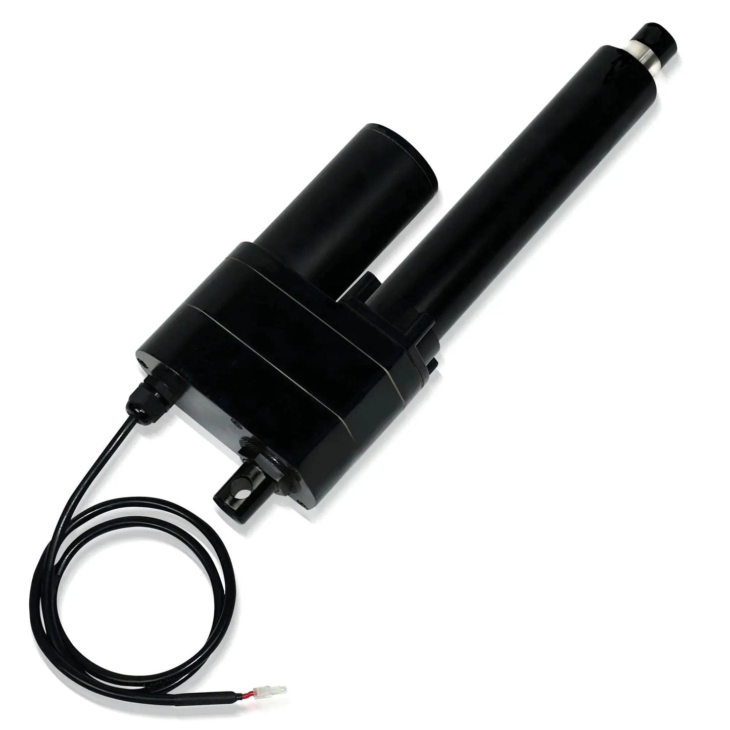 Beefy 12V High Force Linear Actuator With 6 Inch Stroke Delivers Up To 2000 Lbs Push Pull And IP65 Protection For Agriculture Automotive And Industrial Use PA 17 Model From Progressive Automations, black unit with cable.