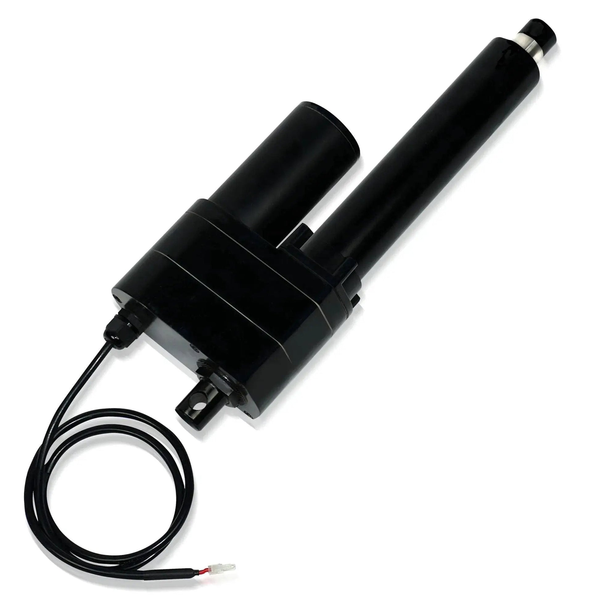 Beefy 12V High Force Linear Actuator With 6 Inch Stroke Delivers Up To 2000 Lbs Push Pull And IP65 Protection For Agriculture Automotive And Industrial Use PA 17 Model From Progressive Automations, black unit with cable.