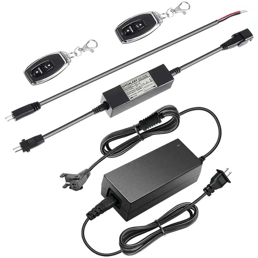 Plug And Play 12V Linear Actuator Controller Kit With 2 Wireless Remotes And 110V Power Adapter For 12V DC Motors Momentary Forward And Reverse DPDT Relay