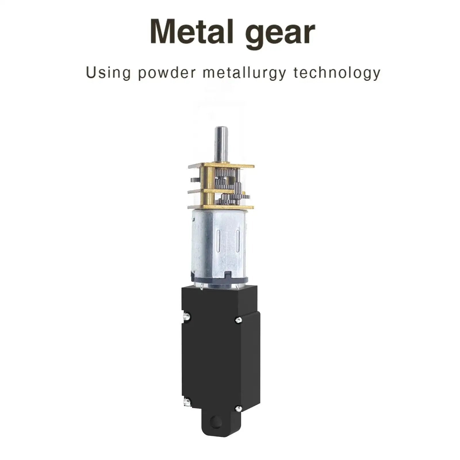 High Speed 50mm Stroke 12V IP54 Aluminum Alloy Linear Actuator With One-Piece Metal Body, Anodized Finish, Metal Gear View