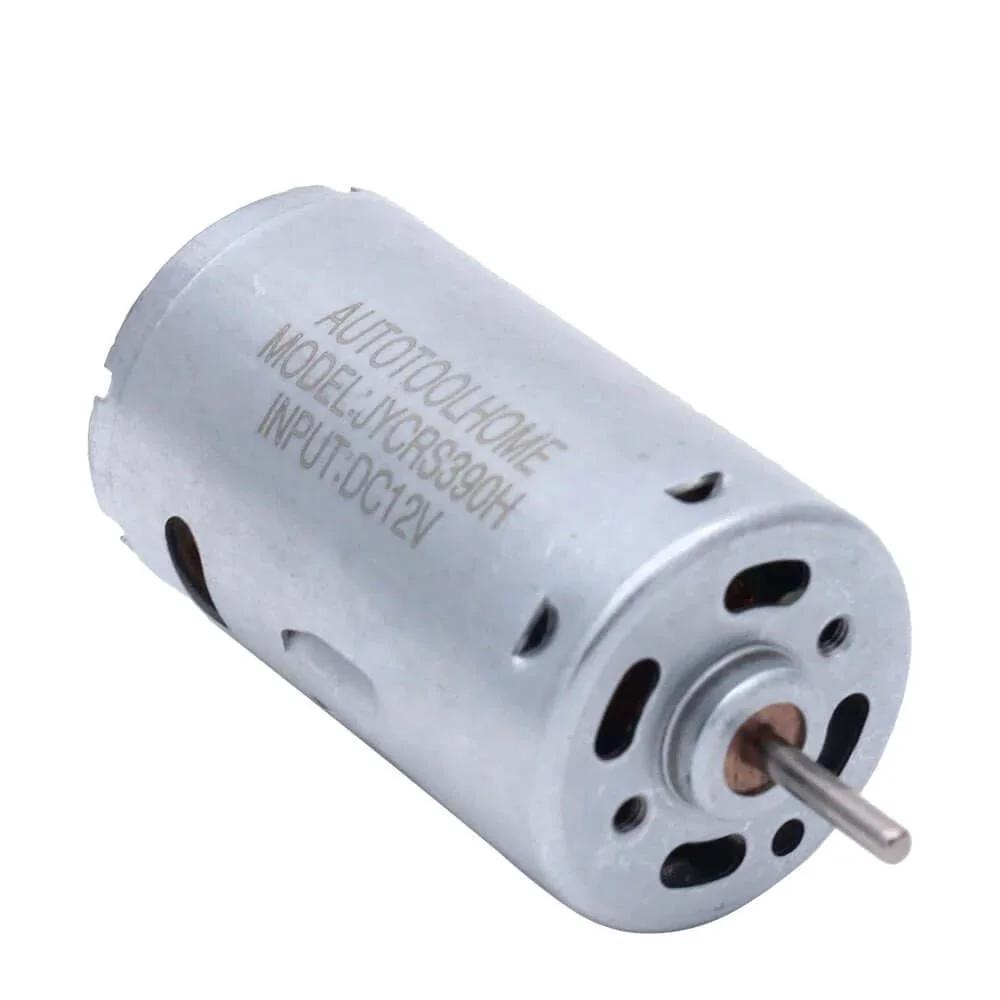6-12V Mini DC Motor High Torque Gear for Traxxas R/C and Power Wheels PCB DIY Electric Drill, metal, side view