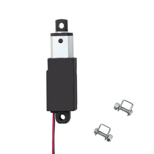 Tiny But Mighty 12V Mini Linear Actuator With 0.4 Inch Stroke, 42 Lbs Load, Includes Mounting Brackets, Compact Design