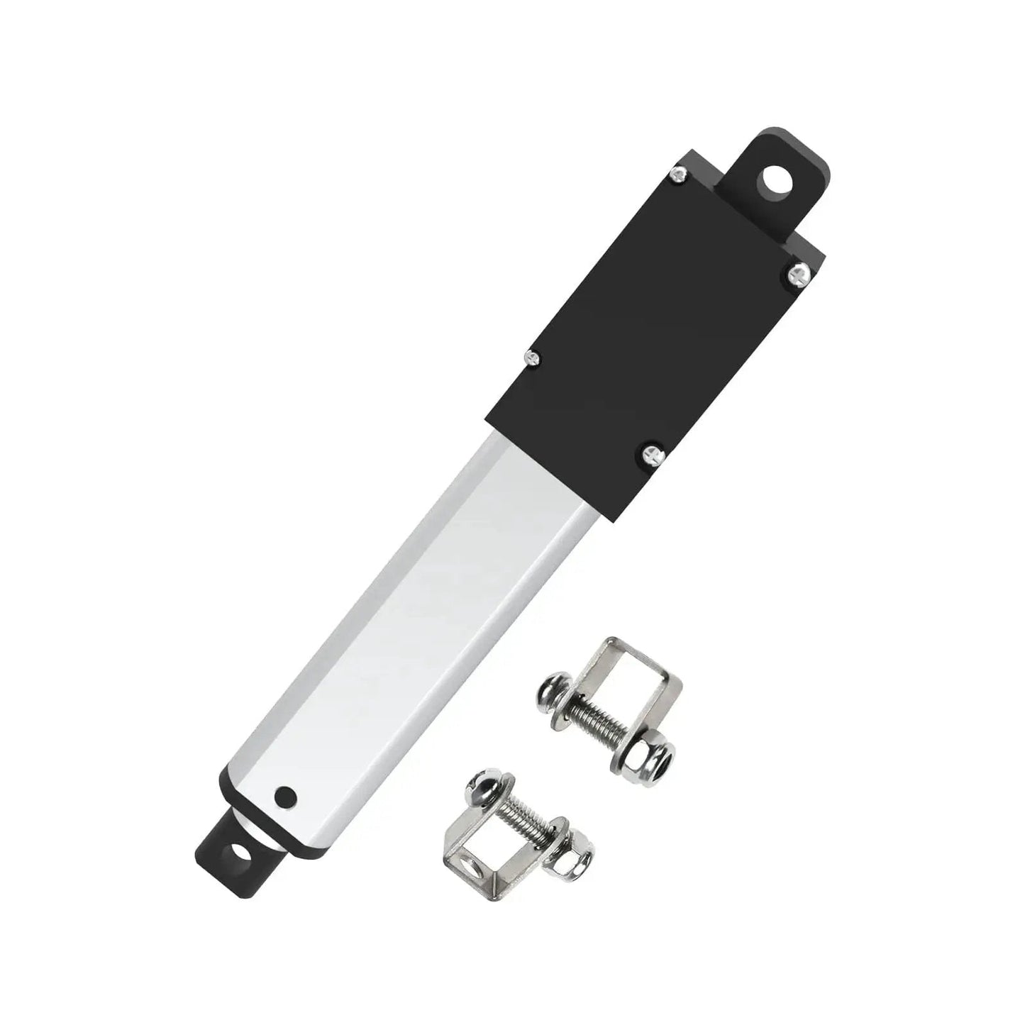 12V Mini Linear Actuator 100mm Stroke 120N 4 Inch Travel High Speed 0.6 Inches Per Second with Mounting Brackets