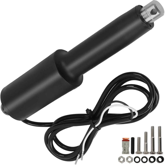 15060 001 Trim Tab Actuator 12V with four and quarter inch stroke six foot cable waterproof connections high torque motor