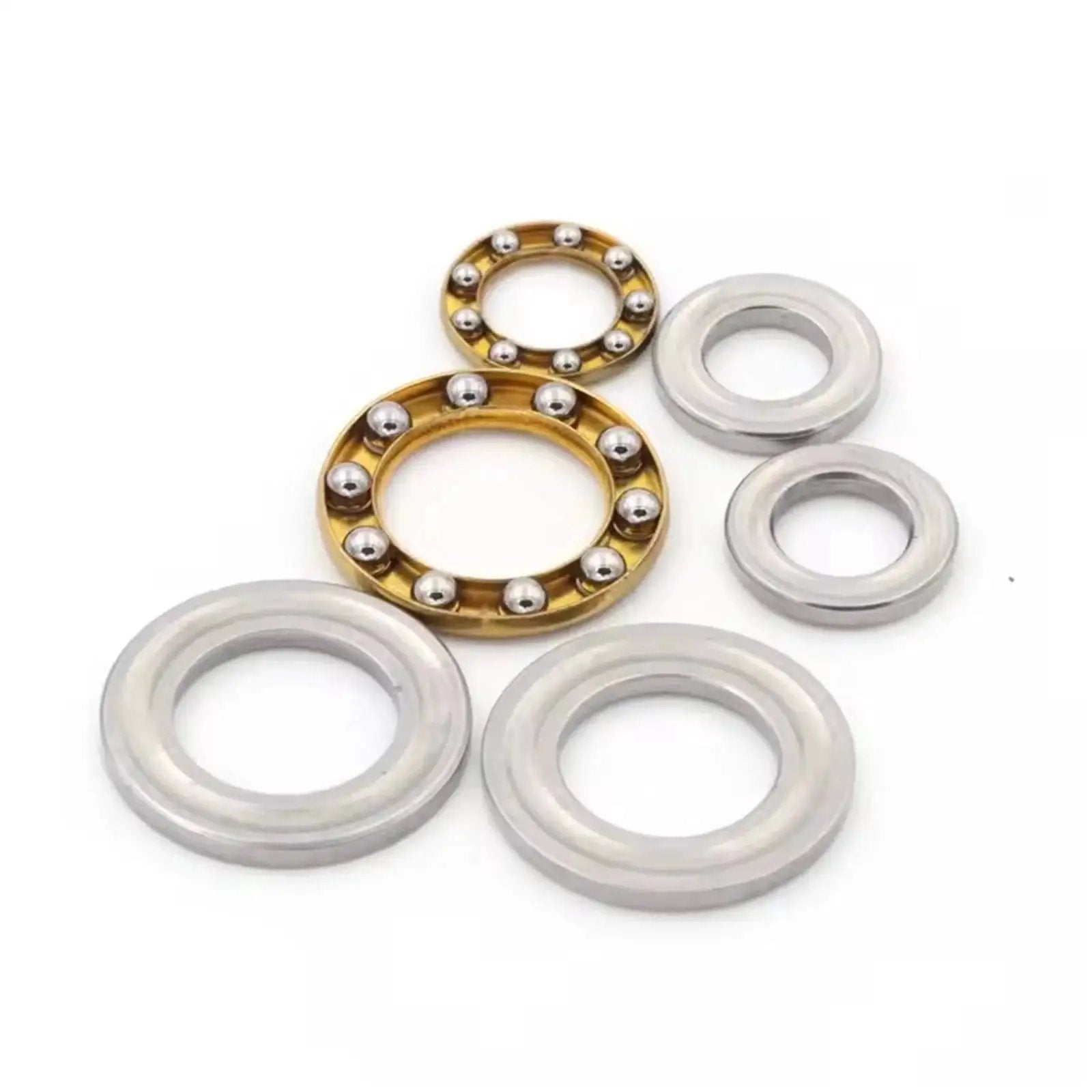 12x21x5mm Axial Ball Thrust Bearing With Brass Cage 10 Pack For Oven Turntables Pumps Rotary Equipment And Machine Tools