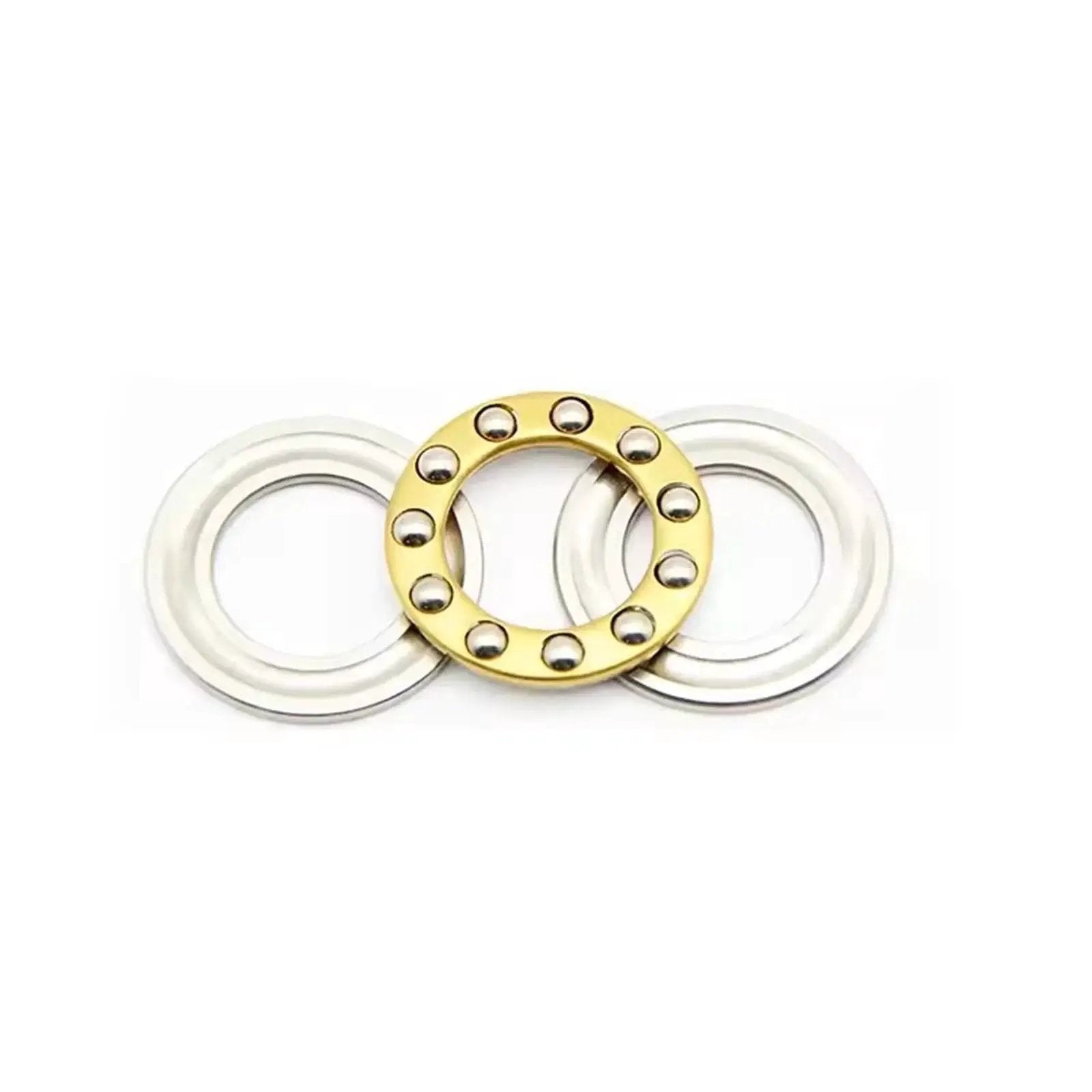 12x21x5mm Axial Ball Thrust Bearing with Brass Cage 10 Pack for oven turntables, pumps, rotary equipment, and machine tools