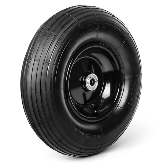 ✝️ 13 inch 1 pc rubber pneumatic replacement tires and wheels 4.00-6 with 5/8'' axle bore hole