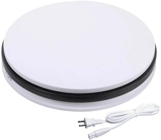 14" inch Electric Turntable Motorized Rotating Display Stand - White