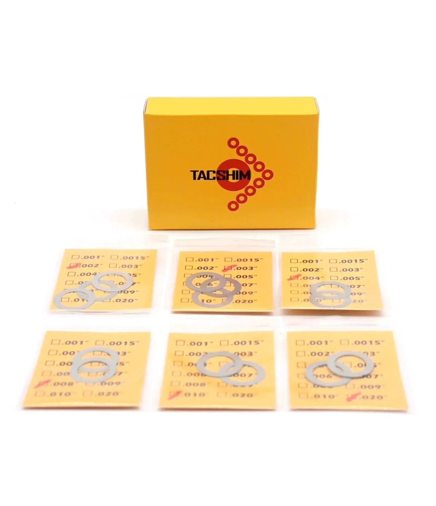 14 Pack Half Inch 28 TPI Barrel Shim Kit for .223 and 5.56 Muzzle Brakes, Precision Stainless Steel 304 Alignment Set packaging