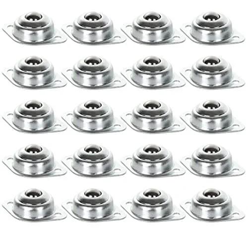 16 Pack 1/2" Roller Ball Transfer Bearings, Carbon Steel Ball Transfer Unit Swivel Ball Caster Roller Transfers, Ball Casters Bearing Universal Rotation Caster for Transmission, Conveyor, Roller Stand designed for smooth motion and stable
