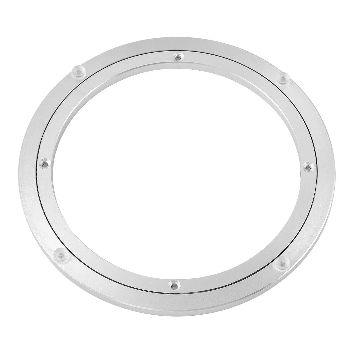 16 Inch Aluminum Heavy Duty Lazy Susan Turntable Bearing, Metal Swivel Rotating Plate with Smooth Quiet Motion, Non Slip Rubber Feet