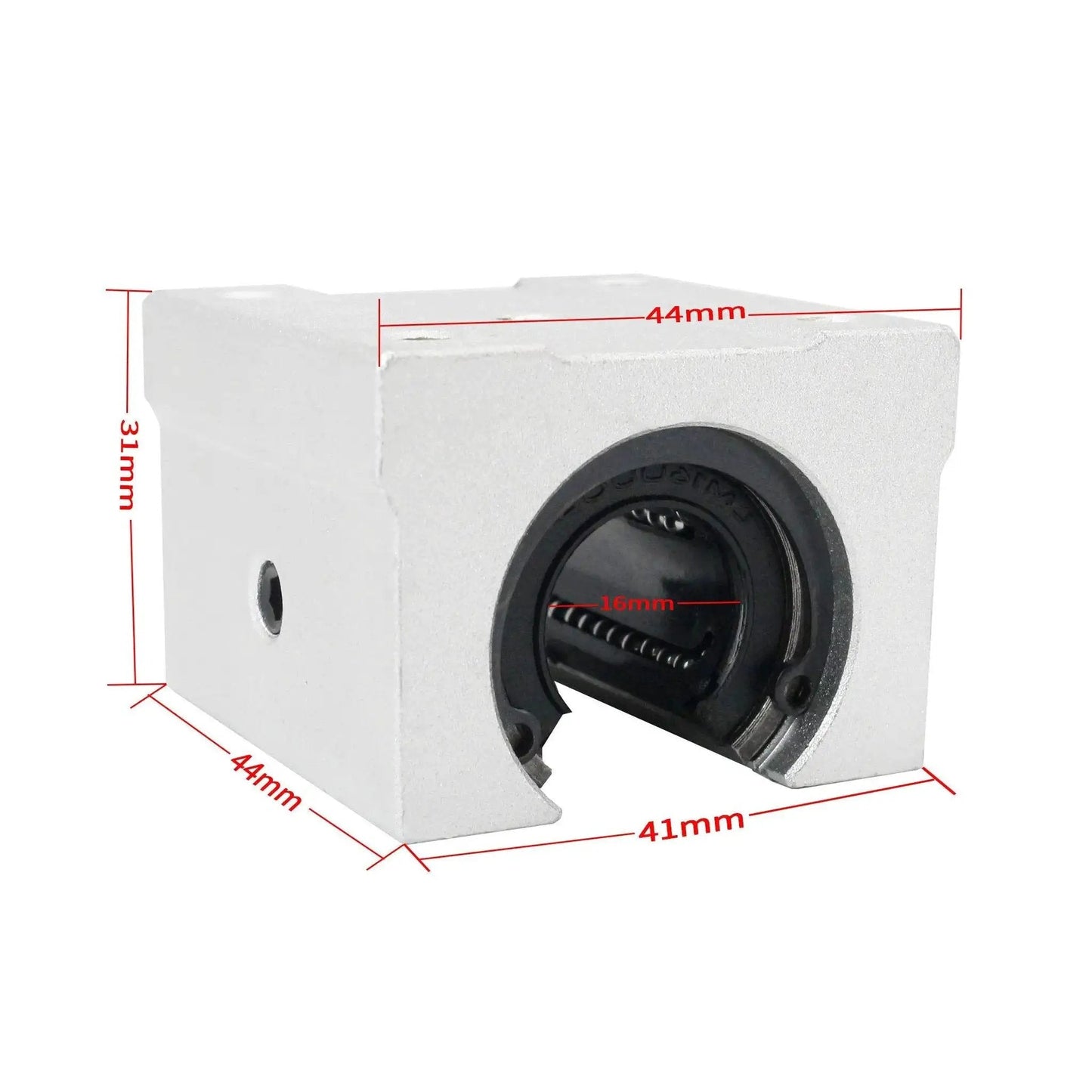 16mm SBR16UU Linear Bearing Pillow Block Open Box Slider Set CNC Router Parts 4 Piece High Precision Aluminum Housing