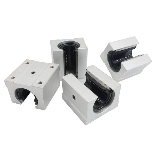 16mm SBR16UU Linear Bearing Pillow Block Open Box Slider Set For CNC Router Parts 4 Piece High Precision Aluminum Housing