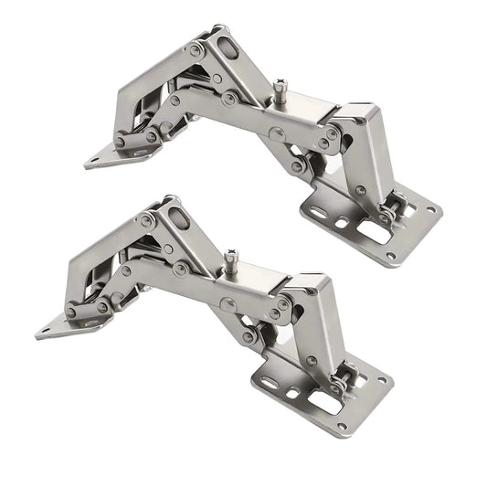 2 PCS 175 Degree Hinges Soft Close Hinge Hydraulic Frameless Cabinet Doors Hinges Adjustable Mounting Hinges for Cabinet, Cupboards, Wardrobe