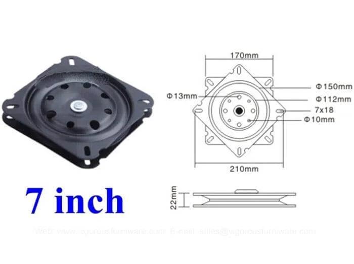 176 lbs Capacity 7" Swivel Lazy Susan Turntable Bearing