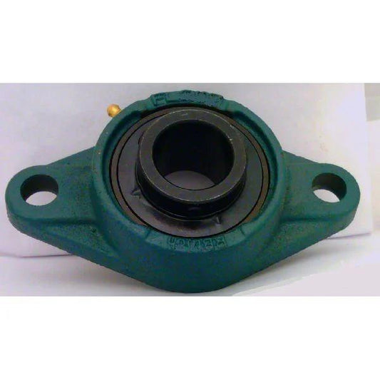 17mm Bearing UCFL203 Black Oxide Plated Insert + 2-Bolt Flanged Cast Housing Mounted Bearing