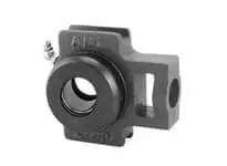 UCST203C Take-Up Bearing Unit I.D. 17mm Wide Slot Take-Up with Set Screw, Cast Iron Housing Sealed Ball Bearing Side View