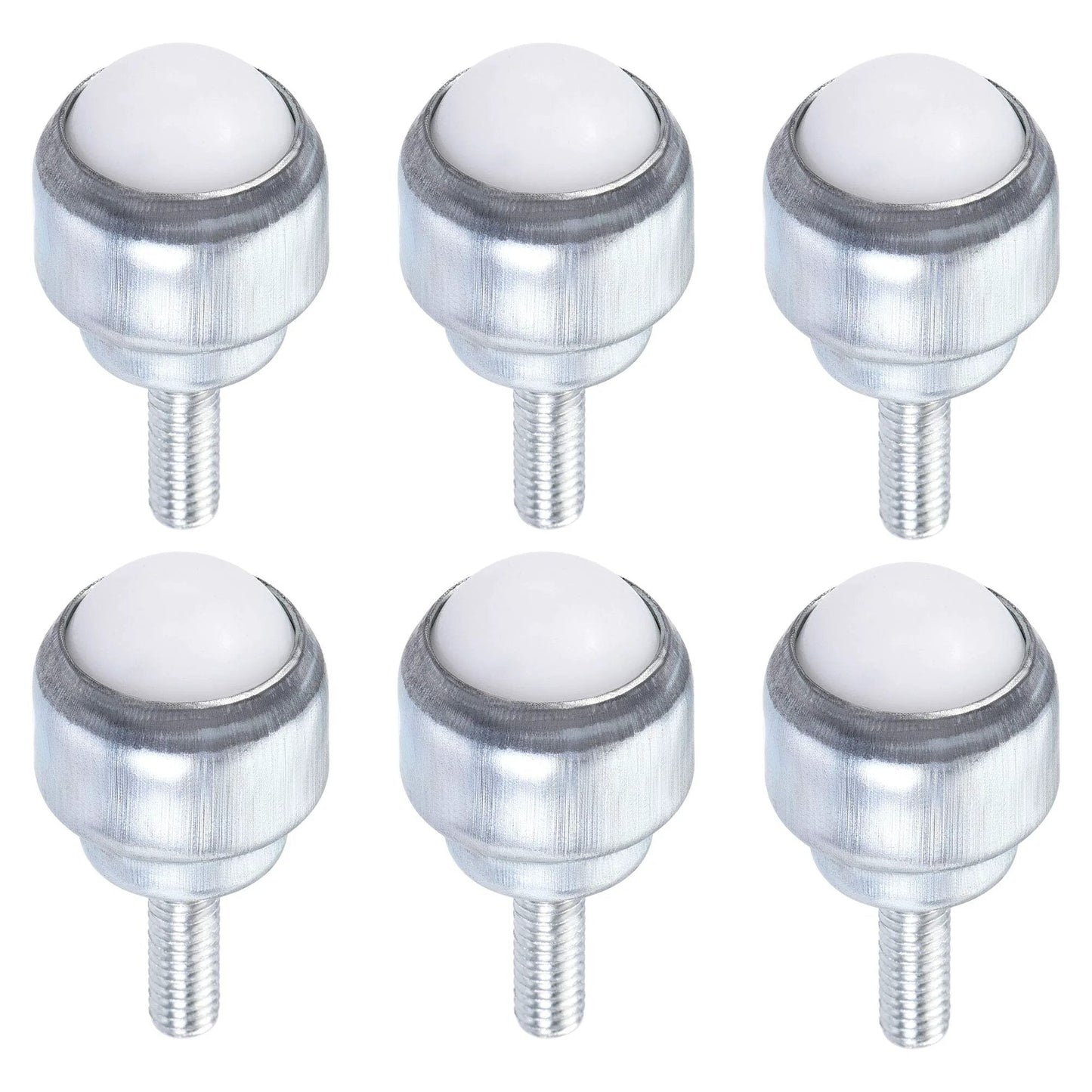 18mm Ball Transfer Bearing Unit With Nylon Ball And Bolt Fixing 360 Degree Rotation For Smooth Movement Each Unit With 44 Lb Load Capacity Durable 23x23mm Housing And M6x16mm Thread Transmission And Material Handling Ready Pack Of 6