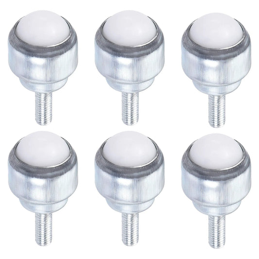 18mm Ball Transfer Bearing Unit With Nylon Ball And Bolt Fixing 360 Degree Rotation For Smooth Movement Each Unit With 44 Lb Load Capacity Durable 23x23mm Housing And M6x16mm Thread Transmission And Material Handling Ready Pack Of 6