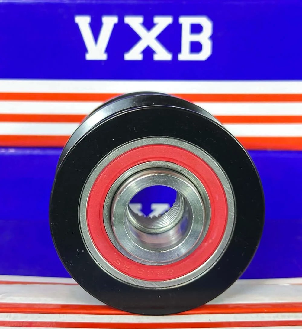 GN1510A352BA Alternator Clutch Pulley Bearing for Ford Focus 2019 2020 2021, front view showing black and red design.