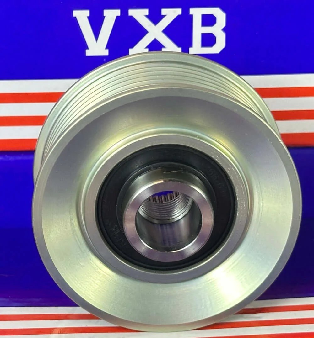 F-232774 Overrunning Alternator Pulley for Hyundai, round, metallic, front view, high-quality automotive part.