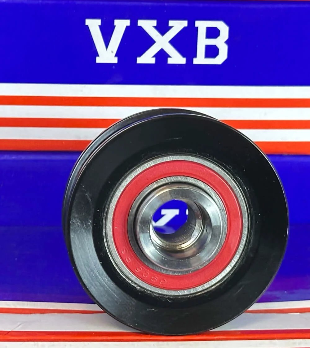 920022 Alternator Idler Pulley Clutch (920022A) front view showing black outer casing and red inner ring.