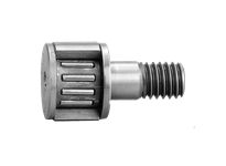 Side view of Single Caged Miniature Thrust Disk Cam Follower CFS25FW, Stainless Steel Shielded Bearing, Cylindrical Outer Ring, Hex Head, M2.5x0.45 Thread, Roller 5 mm, Series CFS-FW.