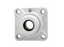 Single BFPL6-18MZ2CW 1-1/8 in narrow sealed ball bearing insert with zinc-plated inner ball and set-screw locking in white housing
