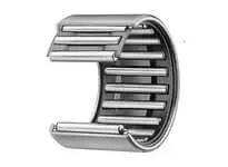 Shell Needle Roller Bearing in chromium molybdenum steel with a 1.5 in bore, 1.875 in OD, 1.25 in width; cage-guided open enclosure