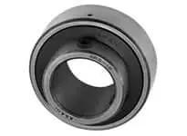30mm narrow inner-ring ball insert with cylindrical O.D. and set-screw lock, contact seal for linear slide applications, steel
