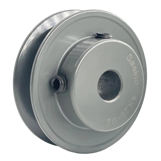 Two And A Half Inch Outer Diameter One Groove V Belt Pulley For A 3L And 4L Belts Cast Iron Sheave With One Half Inch Bore AK2512 Pulley Static Balanced And Rust Resistant Finish Beefy Built To Last