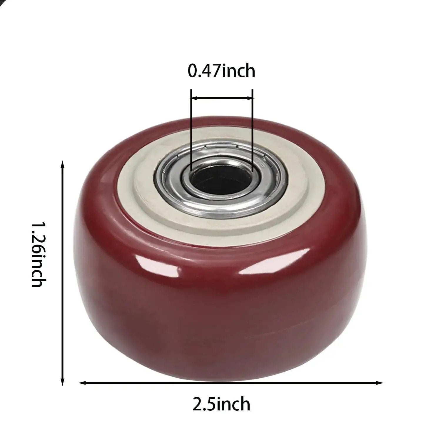 2.5 Inch Caster Wheels Set 4 Heavy Duty Lockable Bearing Plate Casters for Platform Trucks Carts Furniture and Workbenches