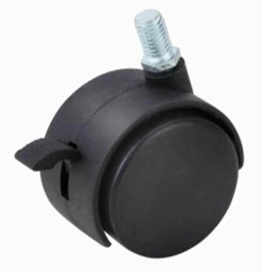 2" Caster Wheel 66 Lbs - Brake Nylon M8 Threaded Stem