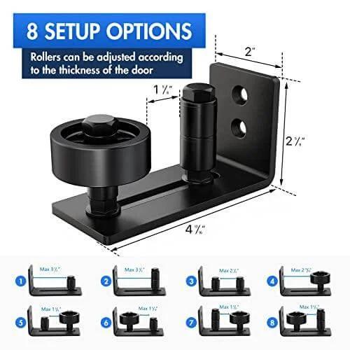 2-Pack Sliding Door Bottom Hardware Guide Rollers