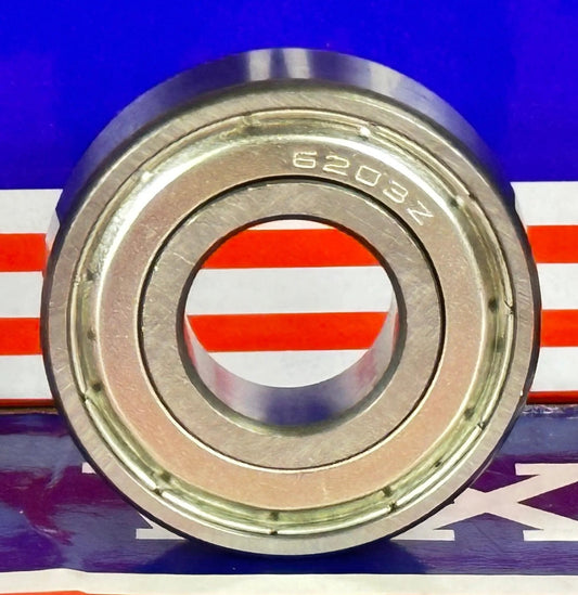 2-Pack 6203ZZ Bearings 17x40x12mm - Shielded