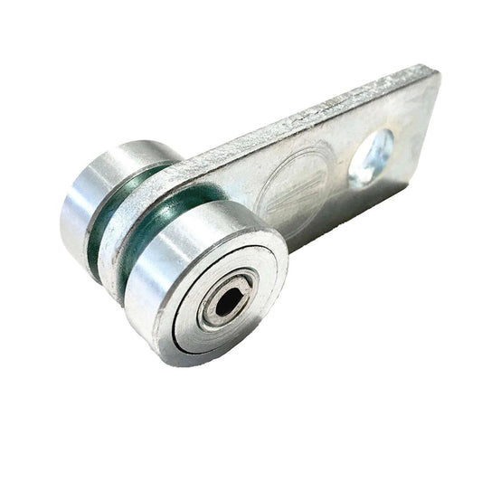 2 Bearing Trolley Assembly Roller with Silver Electro Galvanized Zinc Finish for 1-5/8 Inch & Taller Strut Channels, Model TWPS101