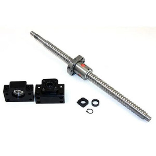 2' Feet Travel Stroke 16mm Anti-Backlash Ballscrew set - Nut & Bearing Supports