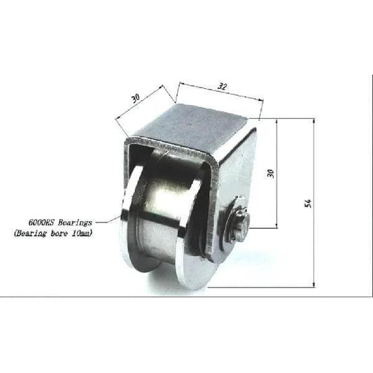 2" 304 Stainless Steel H-Shape Sliding Door Roller