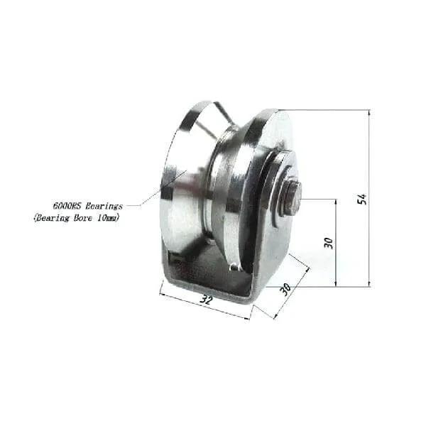 2" inch 304 Stainless Steel V-Shape Sliding Door Roller