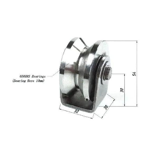 2" inch 304 Stainless Steel V-Shape Sliding Door Roller