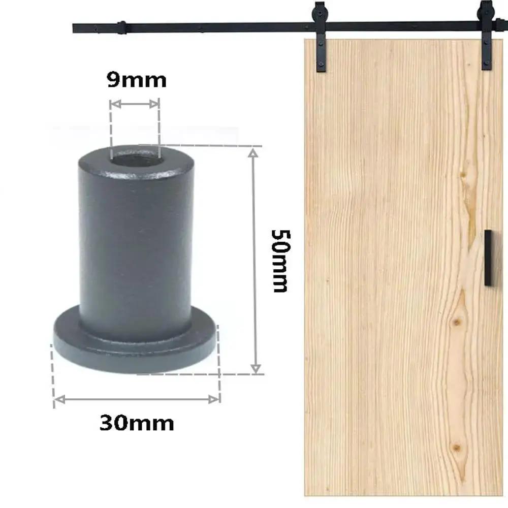 5 Pack 2 Inch Barn Door Spacers For Sliding Barn Door Hardware Wall Track Spacers Made From Solid Cast Iron With Powder Coated Black Finish Durable Track To Wall Connection Devices