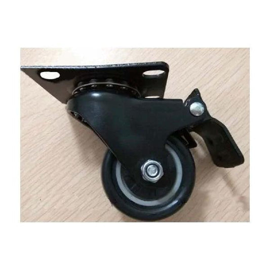 2" Heavy Duty Black - Caster Wheel - Brakes