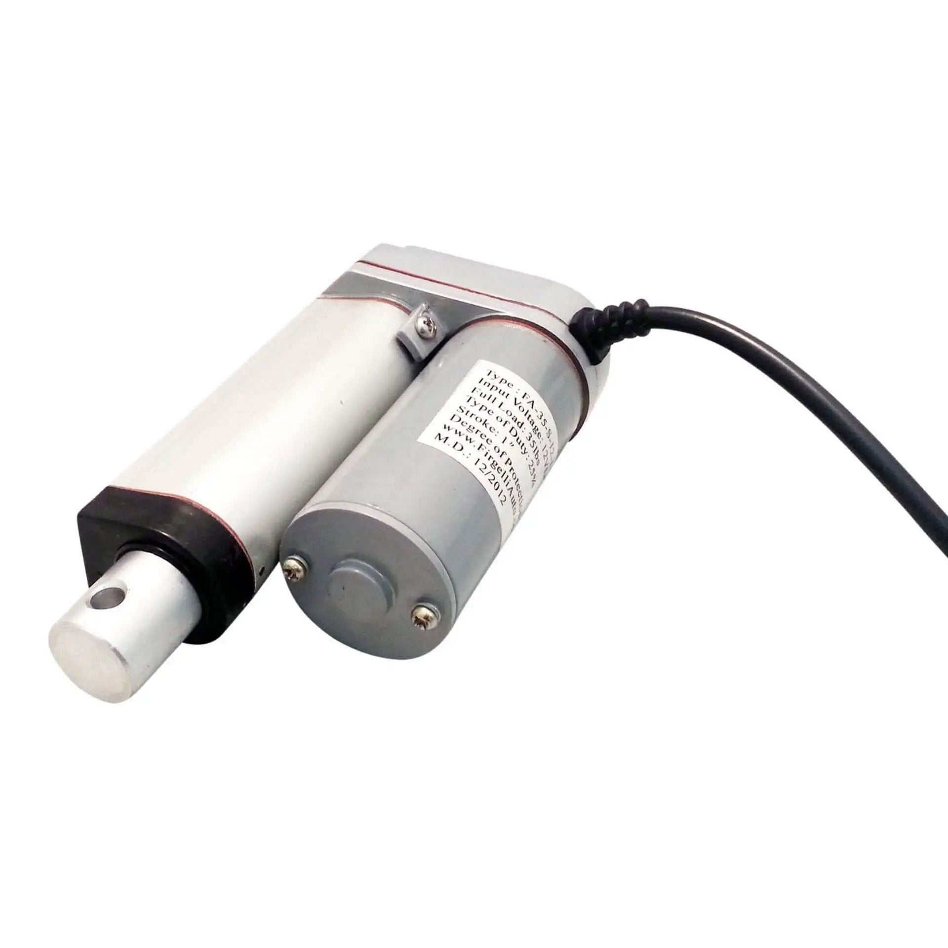2 Inch Stroke Light Duty Linear Actuator 200 Lbs Dynamic Push Pull 400 Lbs Static Force 12 Volt DC IP54 Dust Water Splash Protected