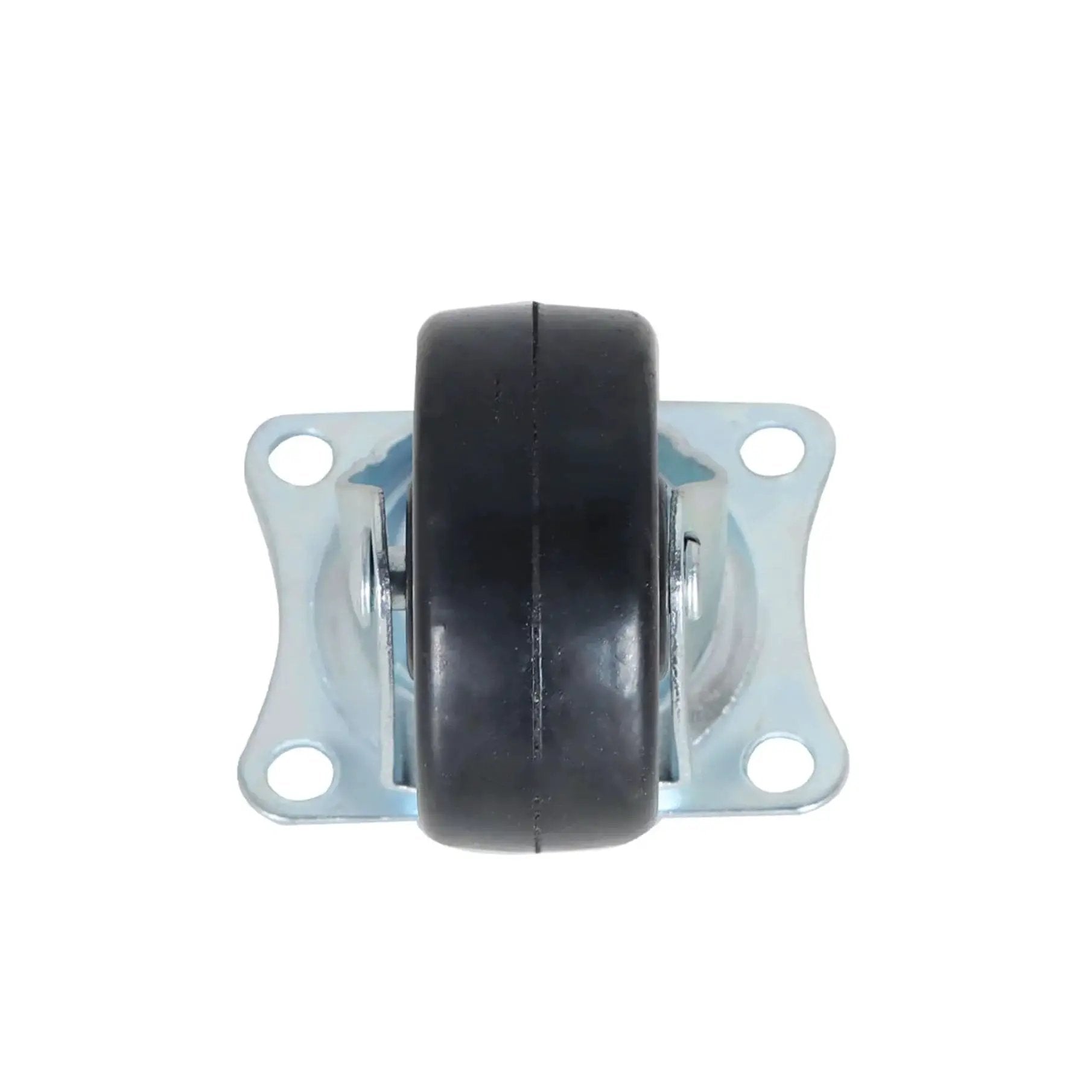 2 Inch Swivel Caster Wheels With Rubber Base And Top Plate Bearing, Heavy Duty 24 Pack, front view of single wheel.