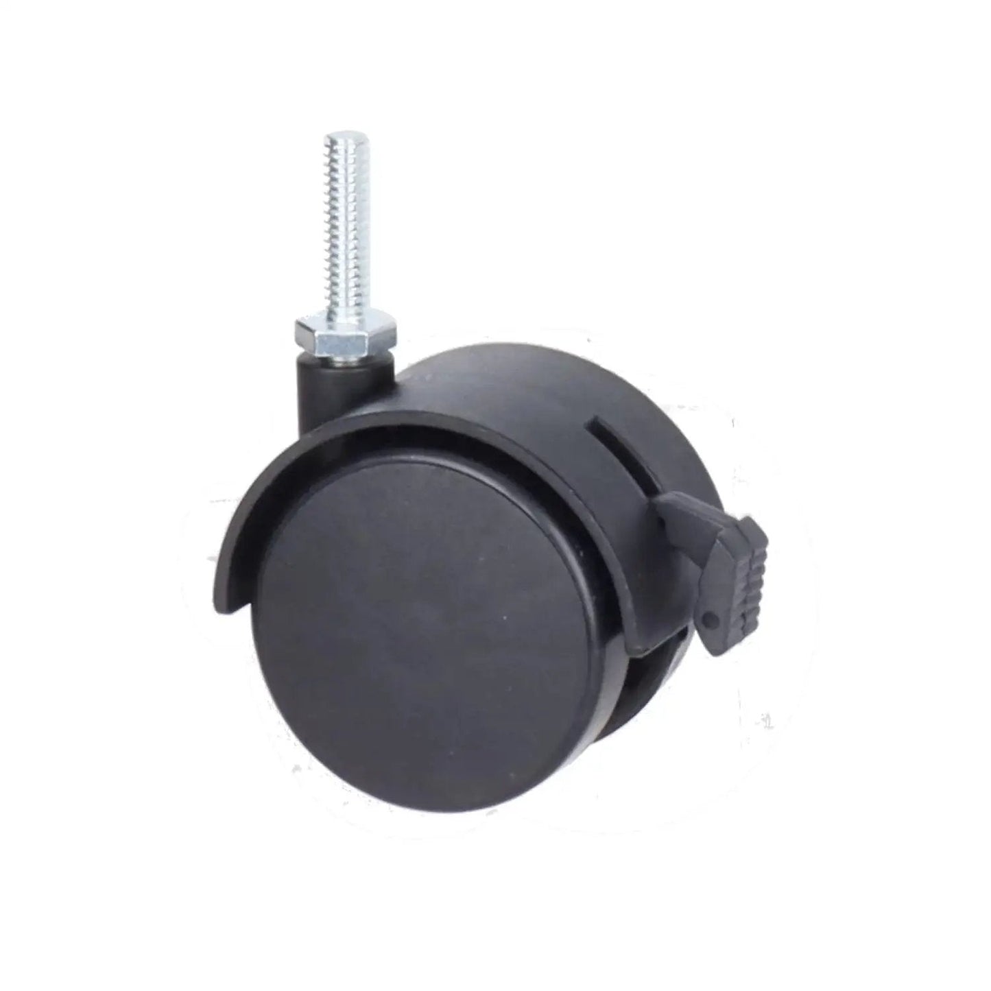 2 Inch Swivel Stem Caster Wheels With Brakes For Shelving And Furniture Replacement Durable Polypropylene Casters Non Toxic Eco Friendly