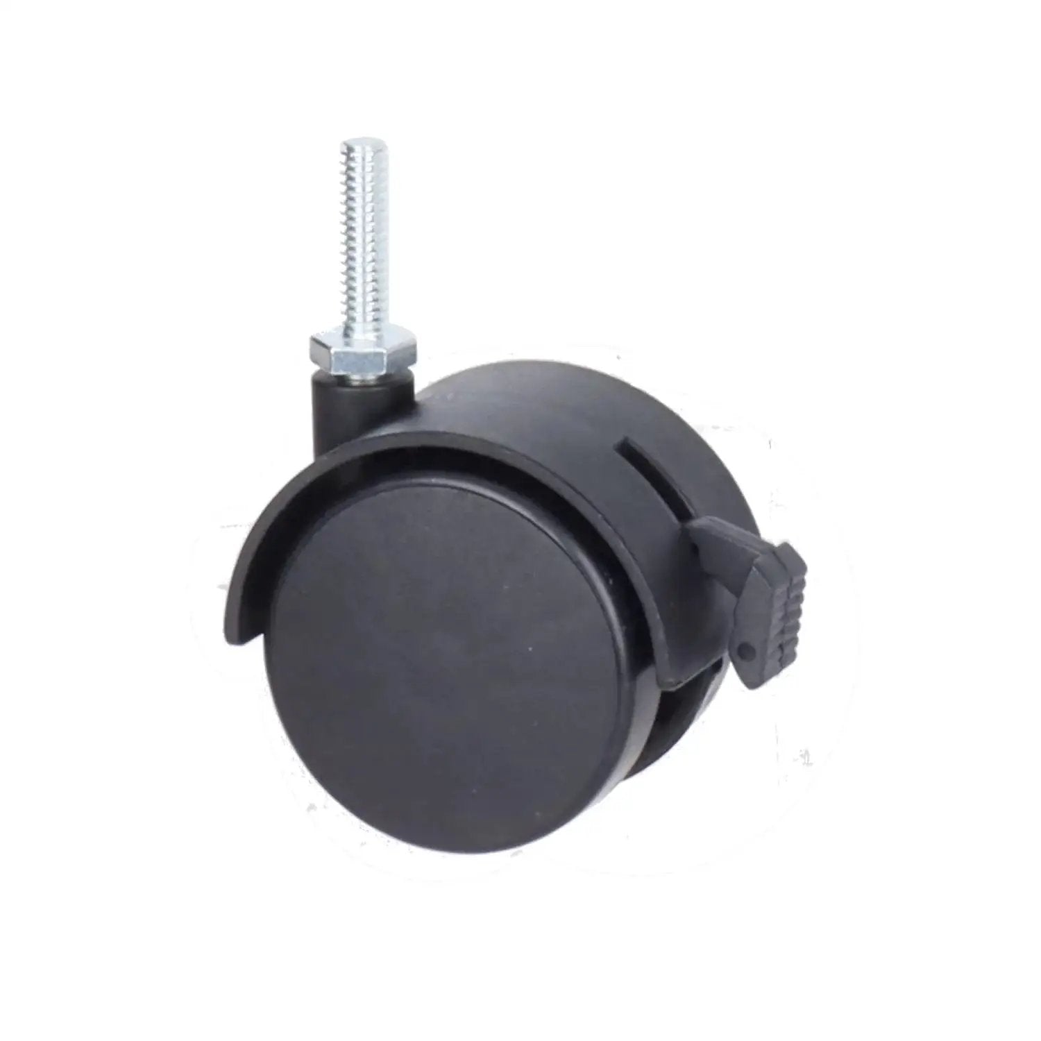 2 Inch Swivel Stem Caster Wheels With Brakes For Shelving And Furniture Replacement Durable Polypropylene Casters Non Toxic Eco Friendly