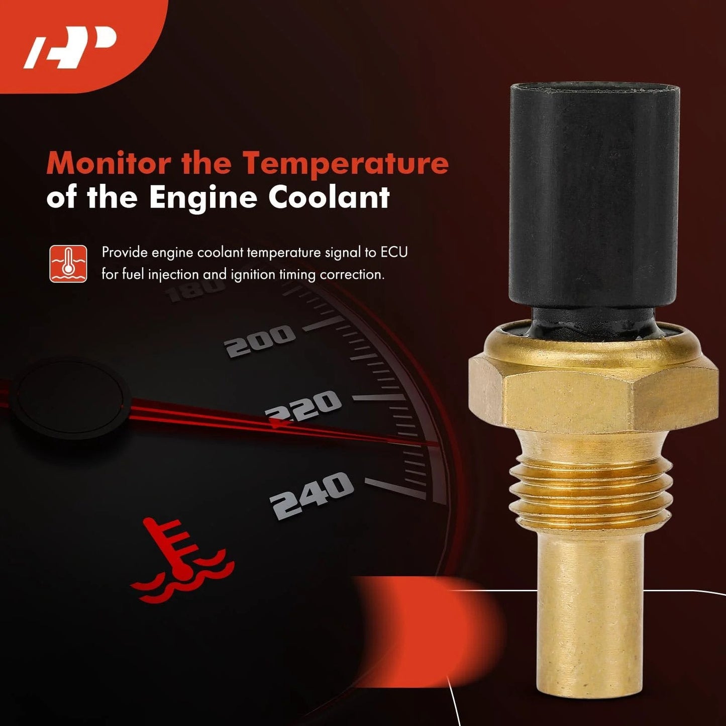 Engine Coolant Temperature Sensor 2 Pins For Mercedes Benz Chrysler Dodge Jeep And More Bolt Right Fit By A Premium close-up view