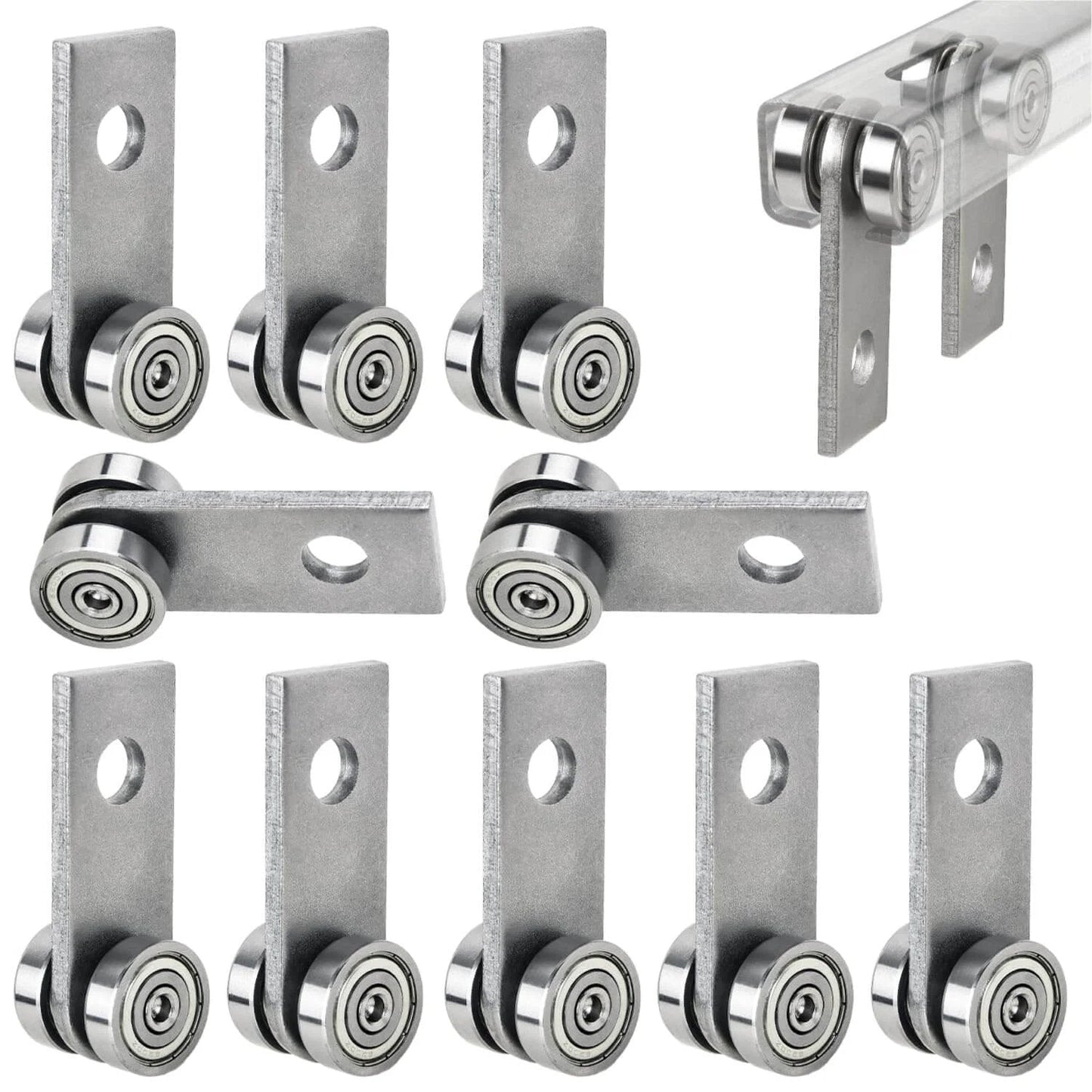 2 Wheel Strut Channel Trolley Assembly with Dual Bearings for 1-5/8 in Channels Pack of 10