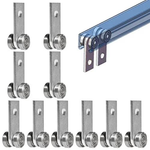 2 Wheel Trolley Assembly Rollers with Dual Bearings for 1-5/8 Inch & Taller Strut Channel, heavy duty galvanized steel, 10 PCS